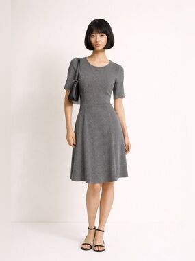 Theory Albita Fit and Flare black and white checkered dress size 00